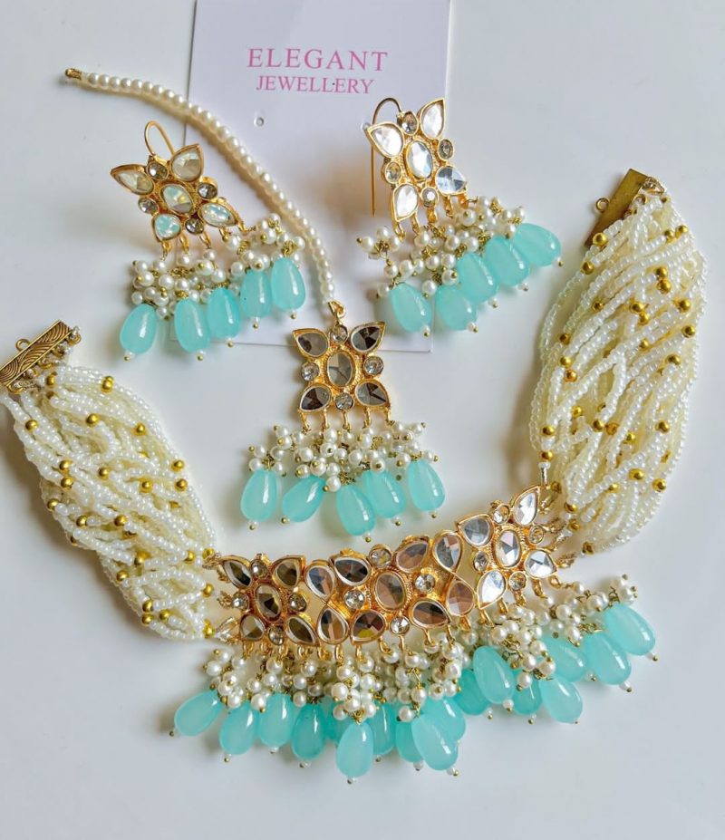 Minal choker aqua