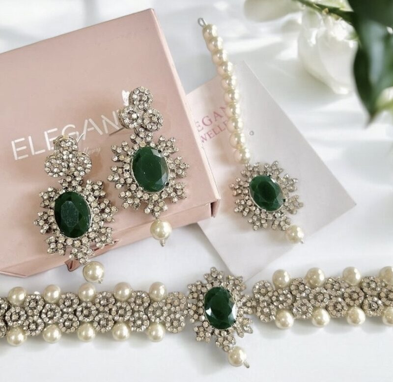 Green Mariha choker set
