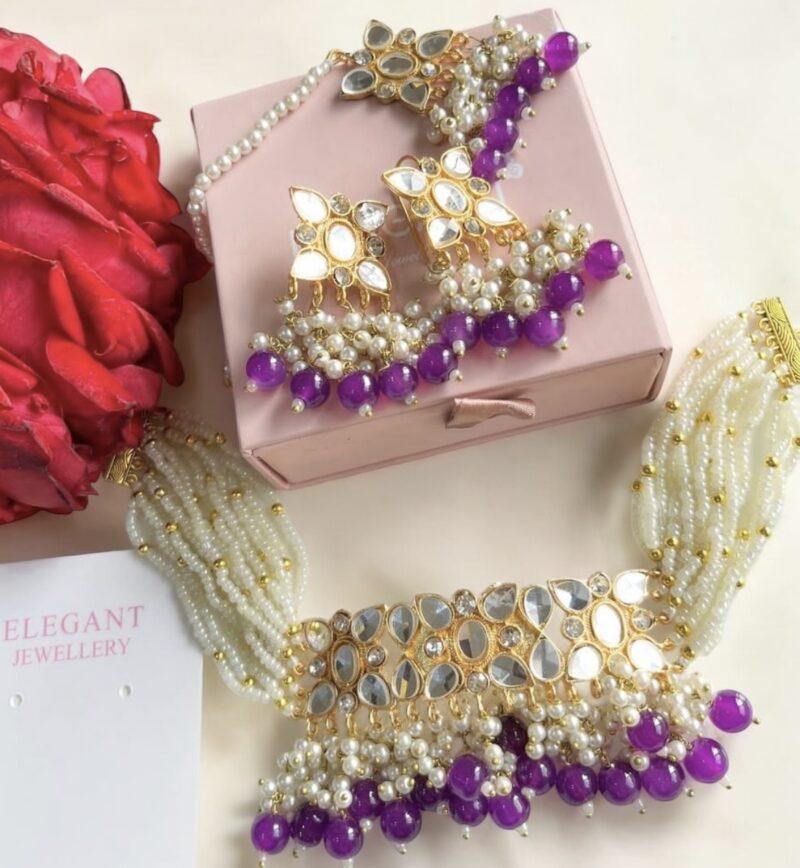 Purple minal choker