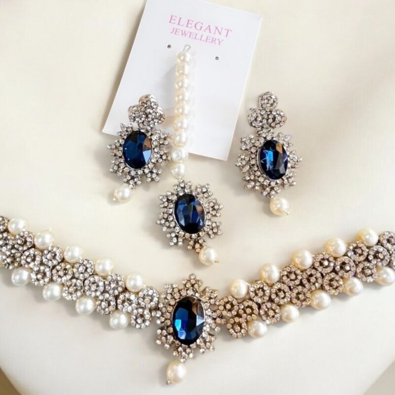 Royal blue mareha choker set