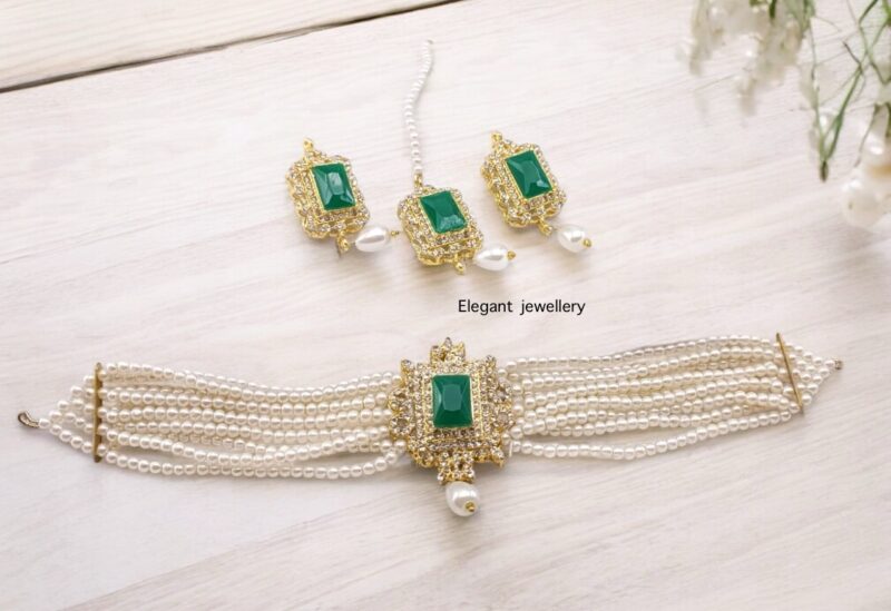 Nagin choker set green
