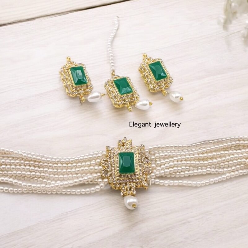 Nagin choker set green