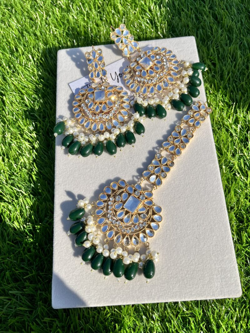 Neelum earring tikka green