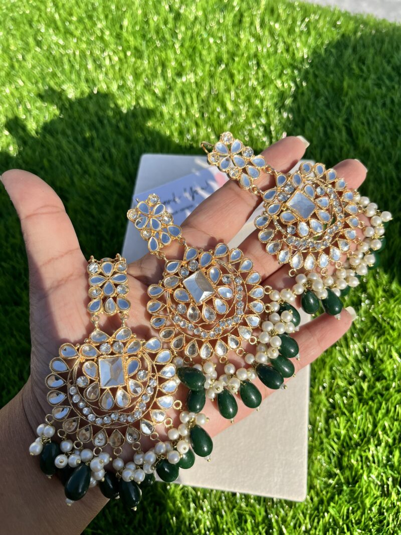 Neelum earring tikka green