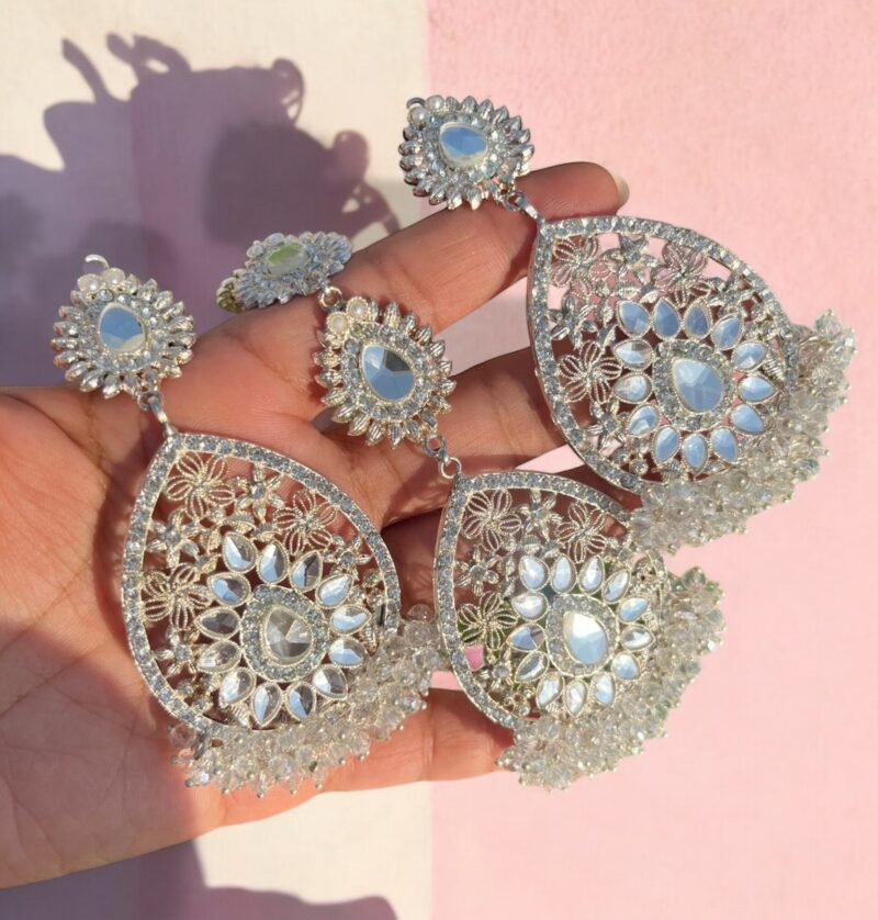 Meena Kumari earring tikka silver