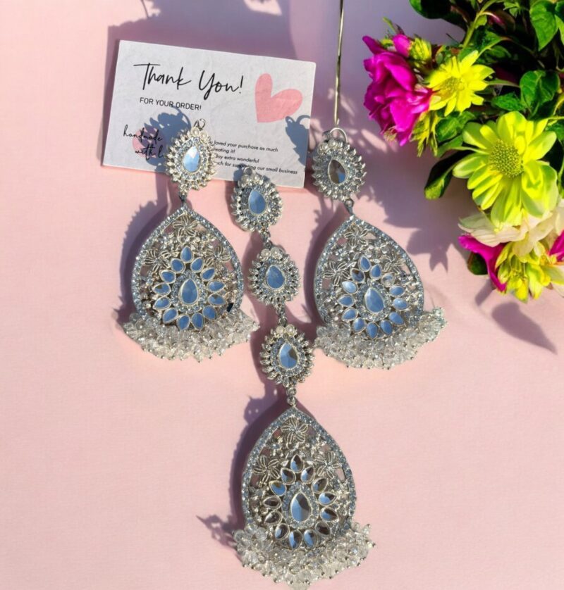 Meena Kumari earring tikka silver