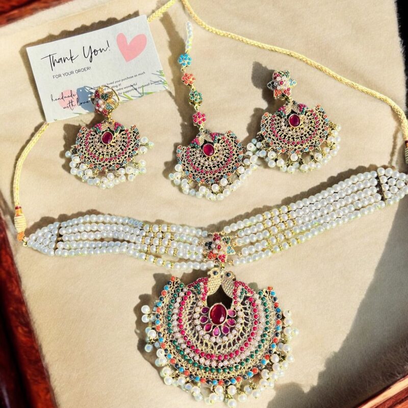 Peacock choker set nauraten