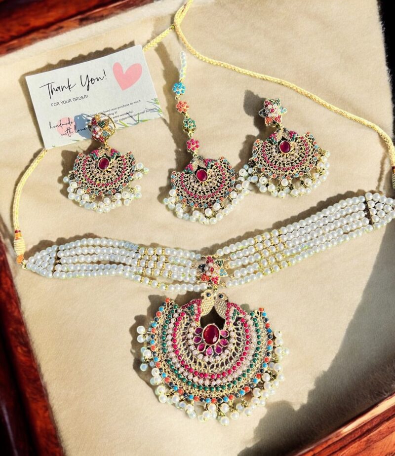 Peacock choker set nauraten
