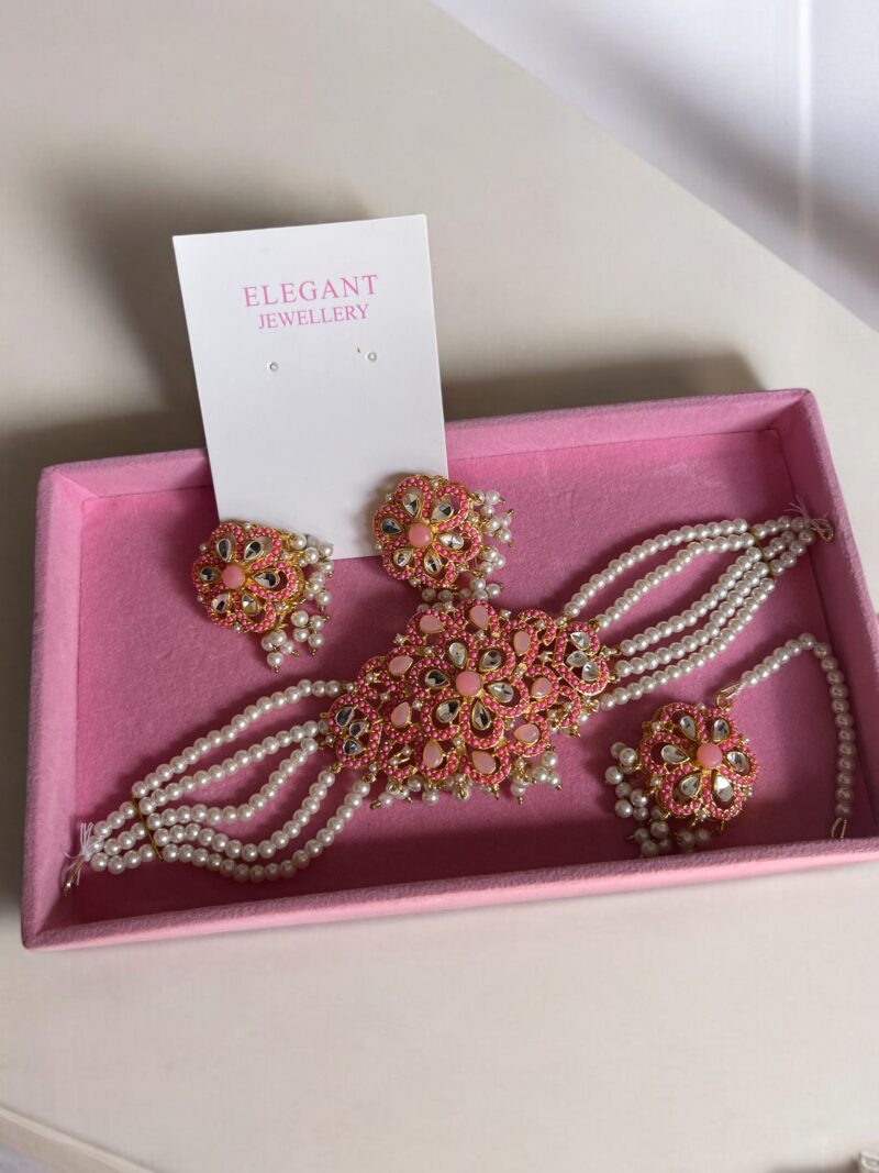 Gull lala choker set pink
