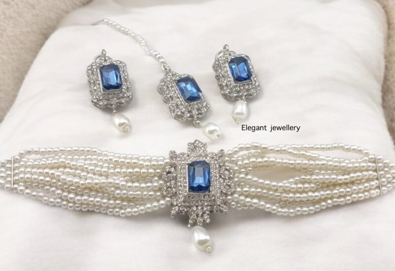Nagin choker set blue