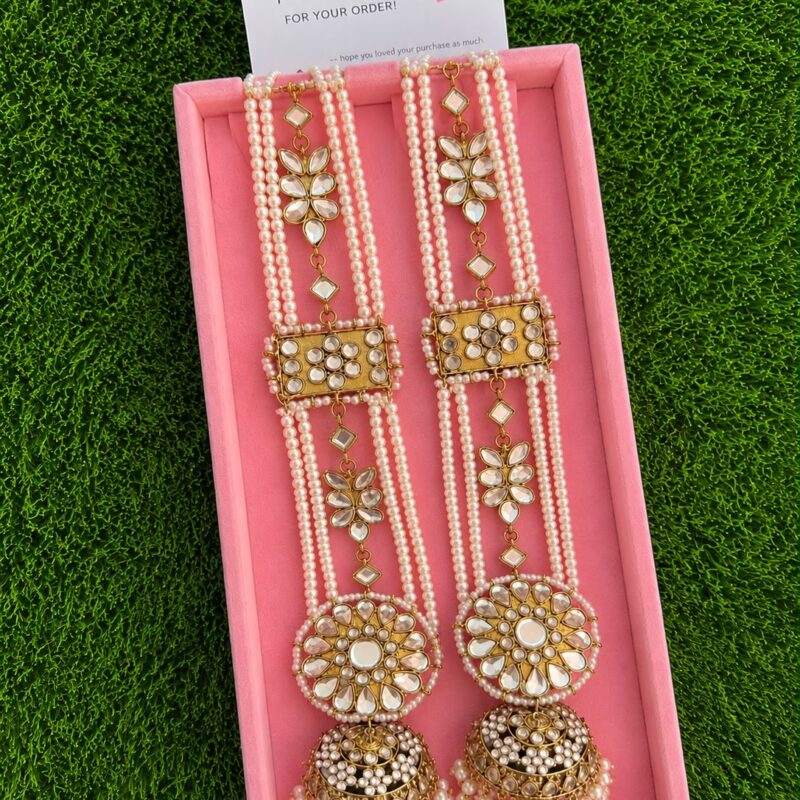 Long Kundan Earrings