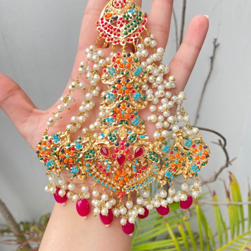 Multicolor Choker Jhumka set