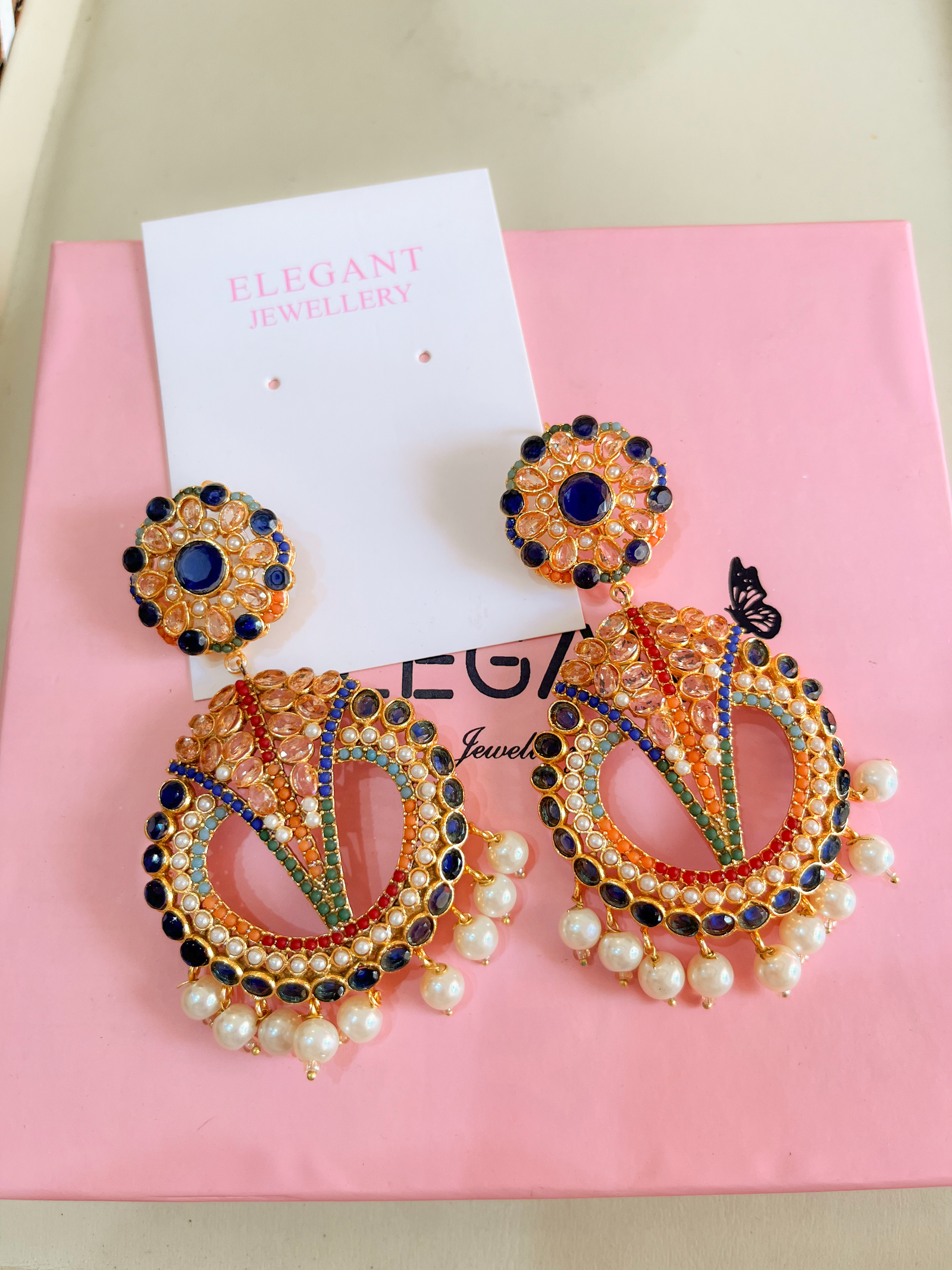 varsha earrings blue