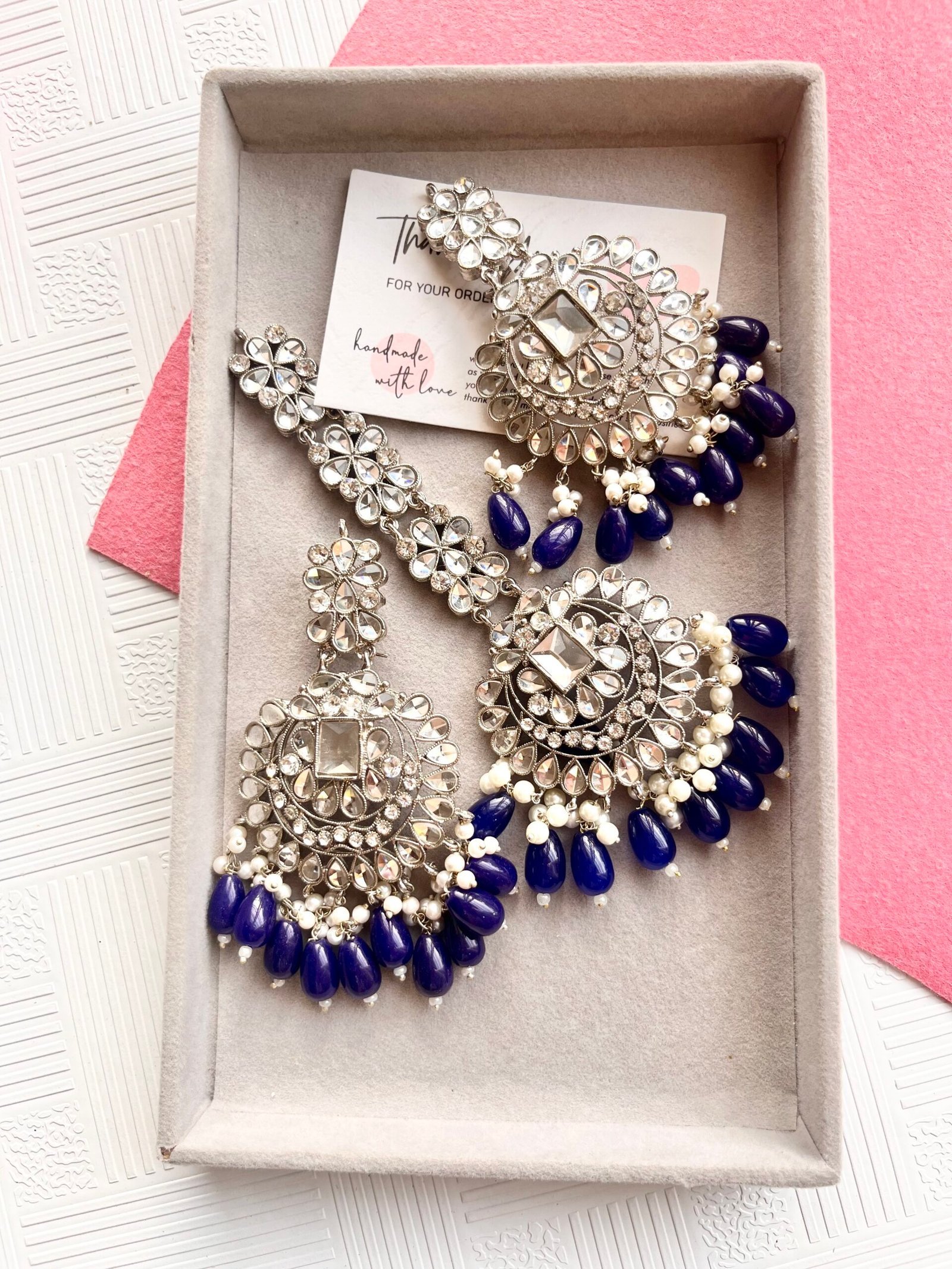 Neelum earring teeka