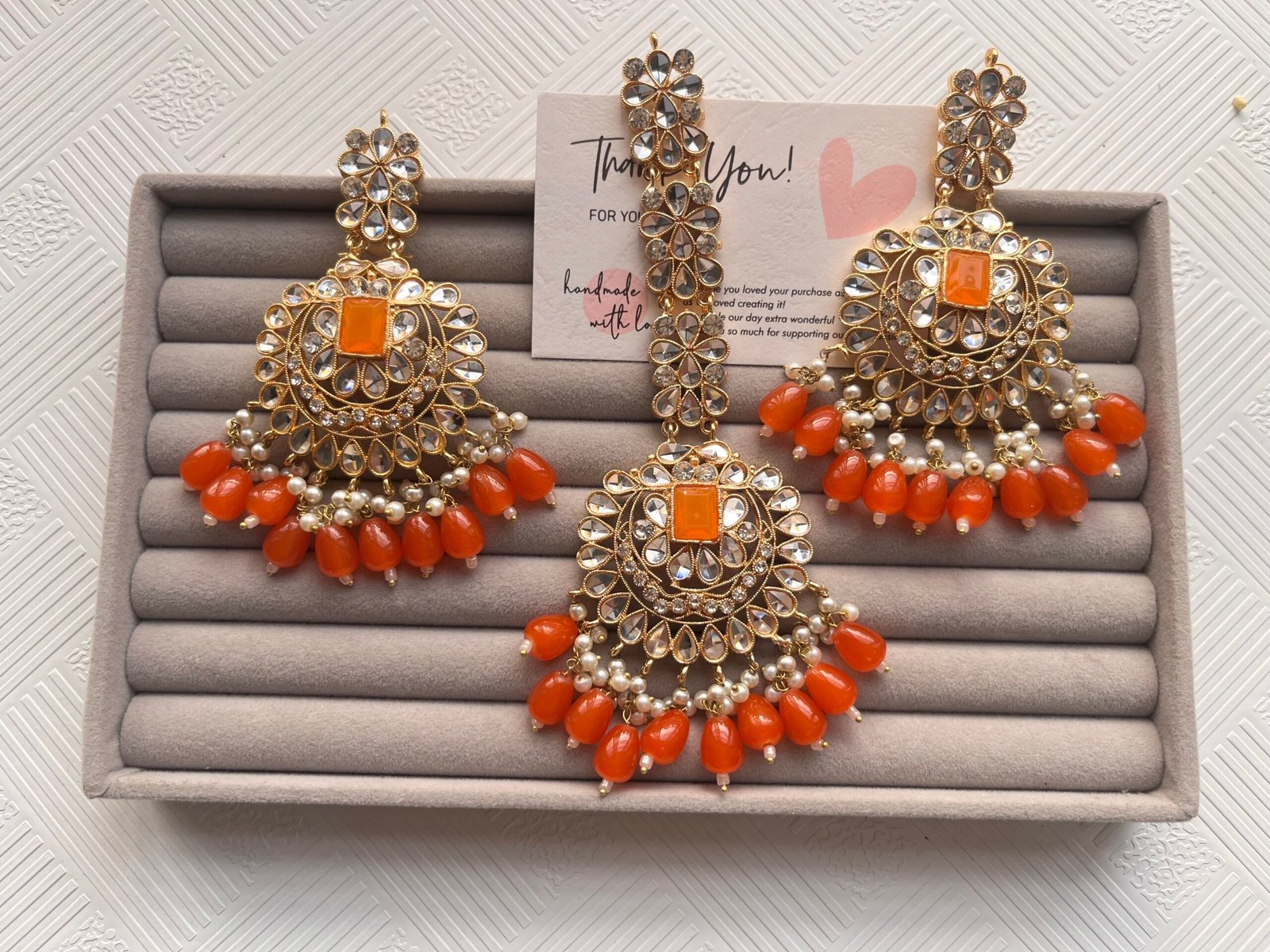 Neelum earring teeka