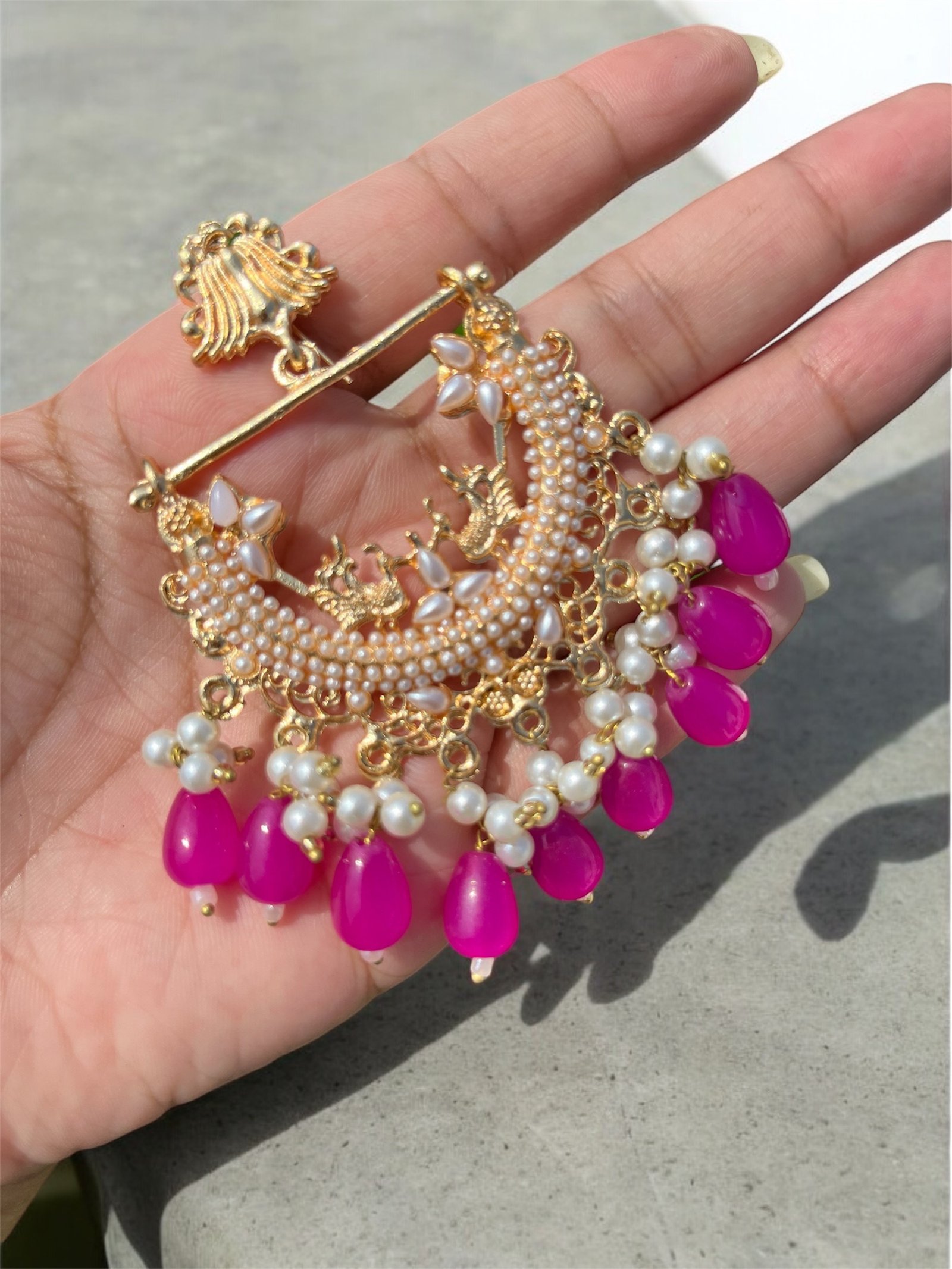 Peacock earrings