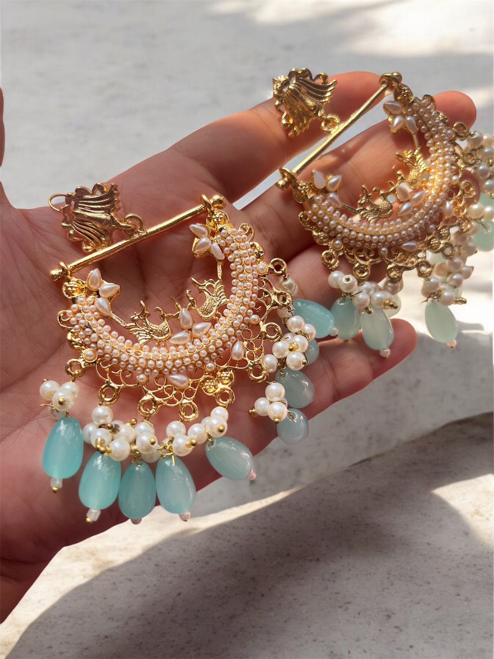 Peacock earrings