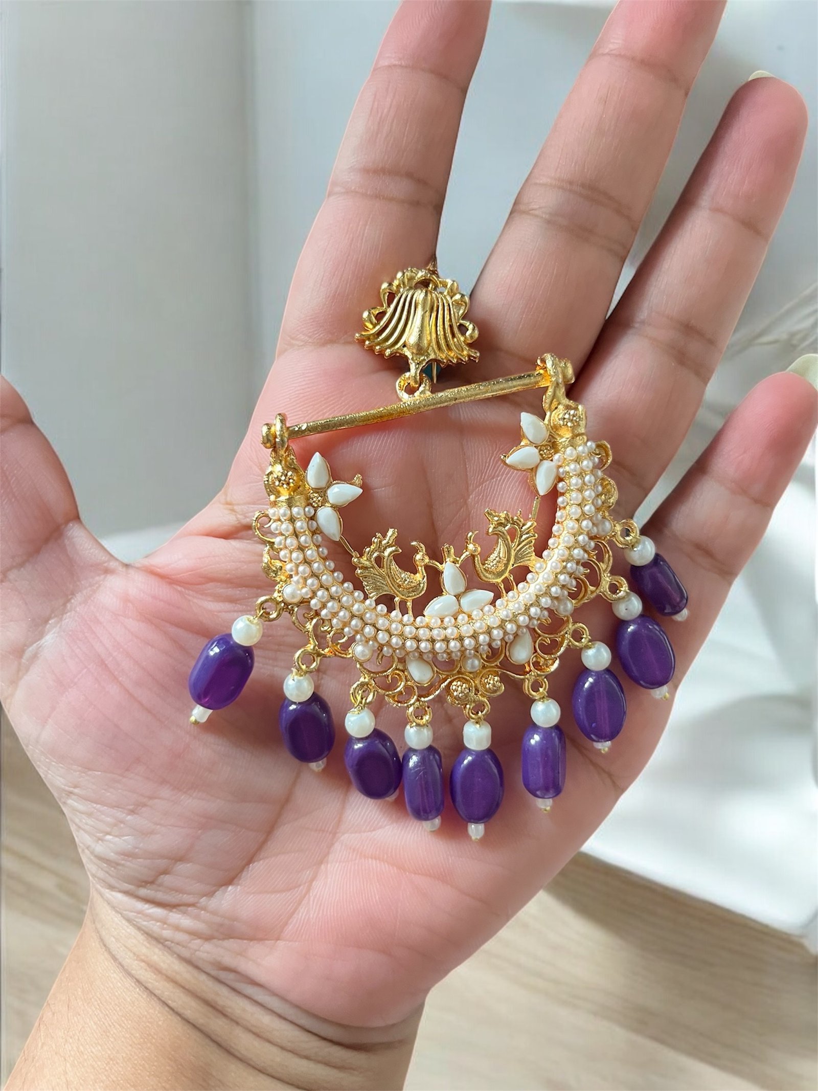 Peacock earrings