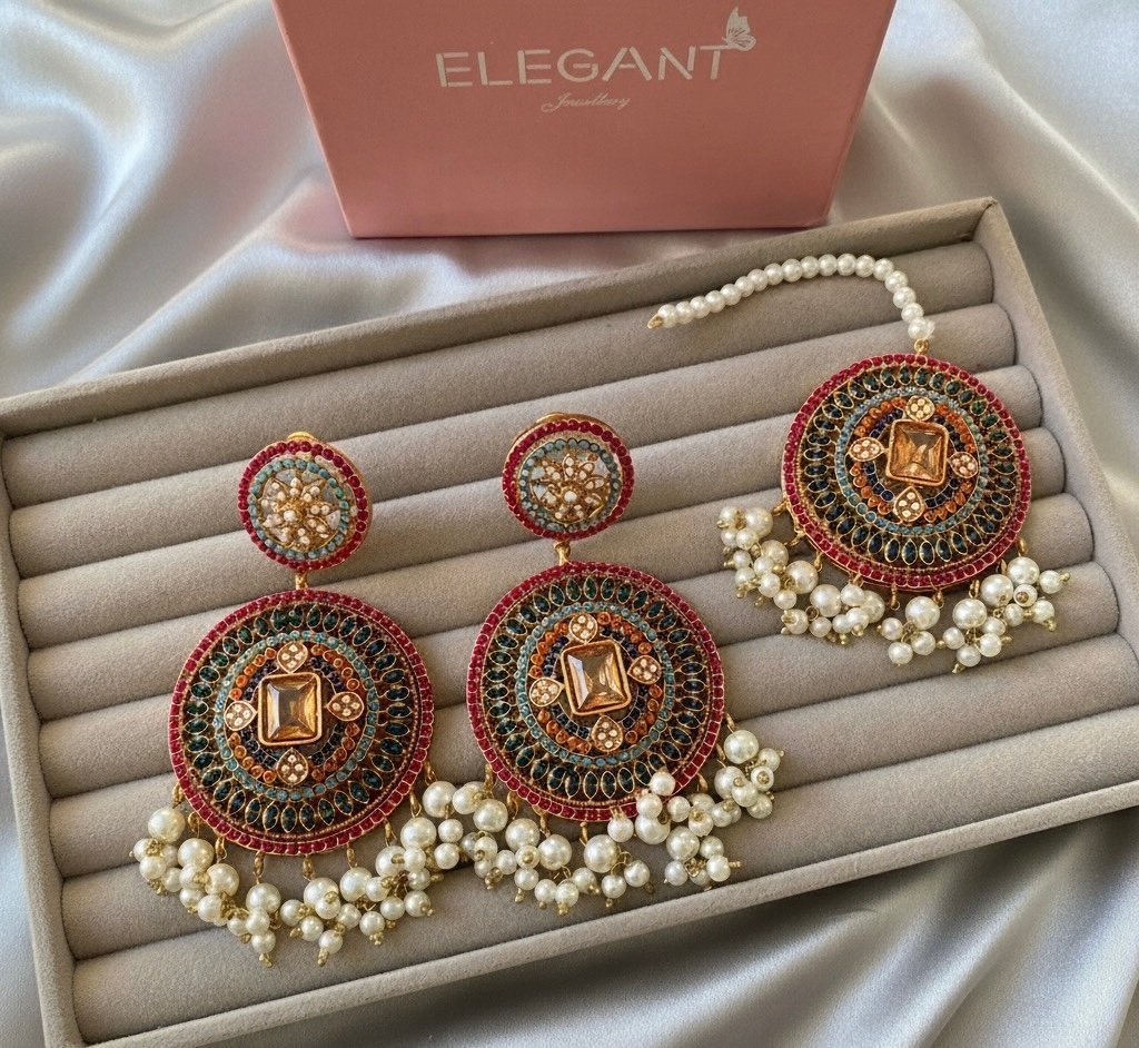 Mahraj Earrings tikka