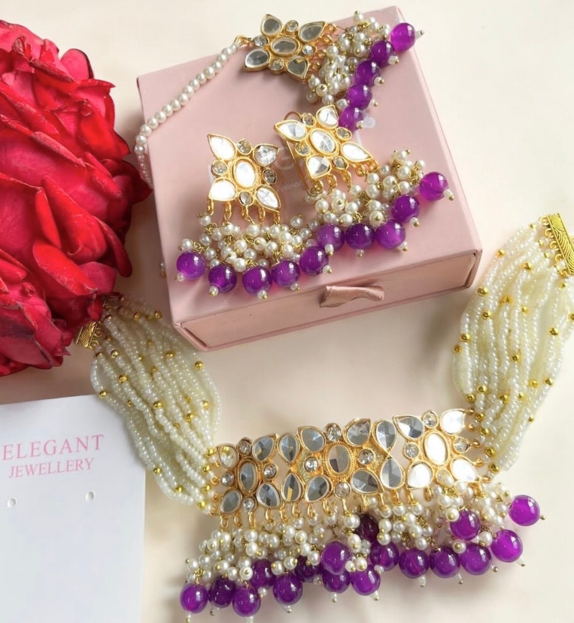 Purple minal choker