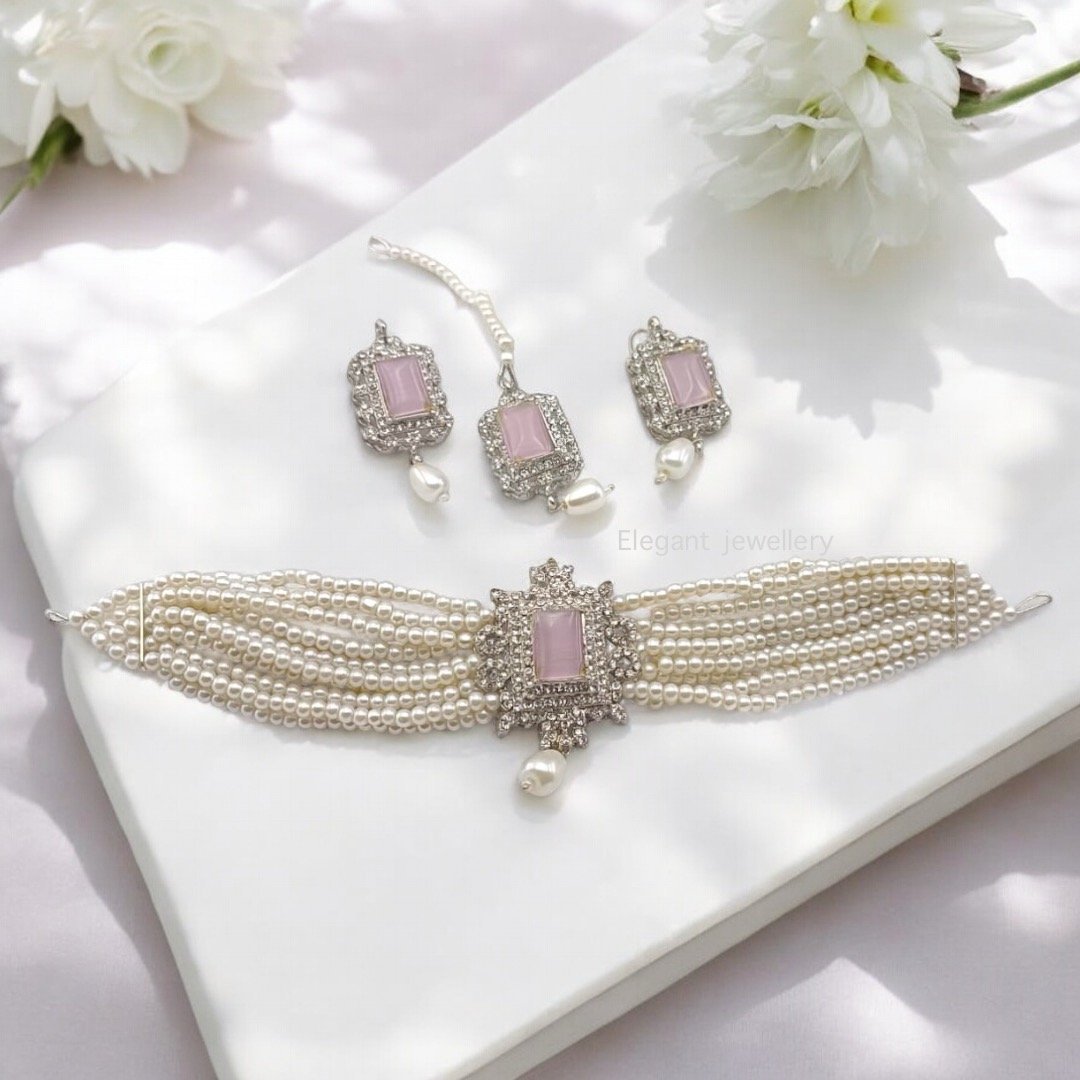 NAGIN choker set pink