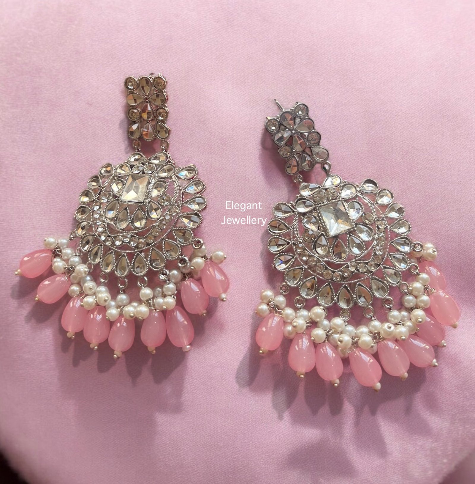 Neelum earrings pink