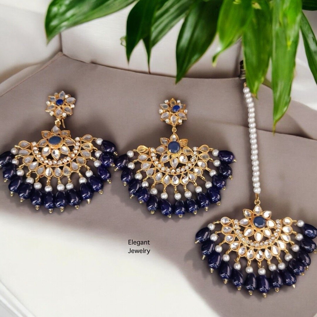 Nandani earring tikka blue