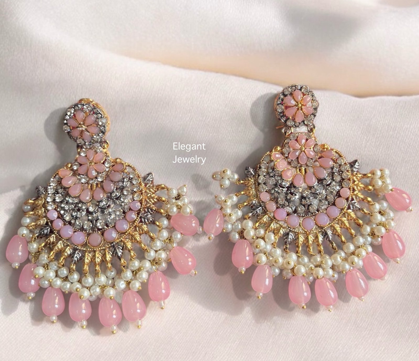 Saloni earrings pink