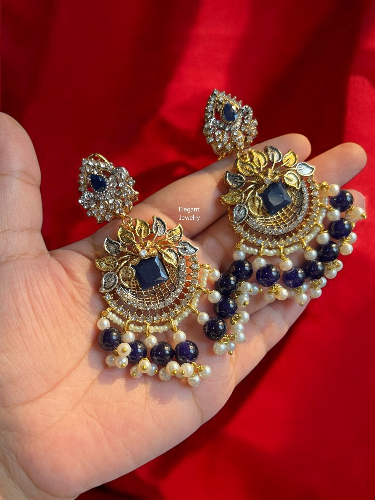 Liza earrings blue