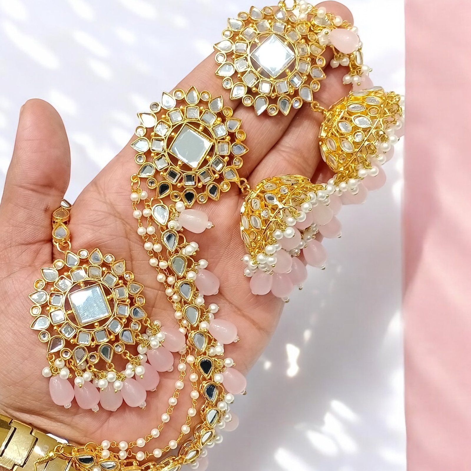 KUNDAN JHUMKA SET